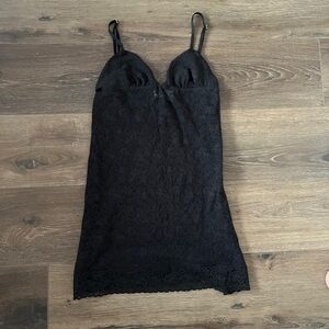Vintage Victorias Secret Black Lace Lingerie Top